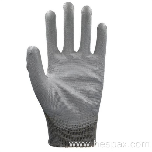 Hespax 13Gauge Nylon PU Protective Work Gloves Construction